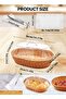 Rattan Bread Baskets, Oval Woven Baskets with Acrylic Lids, 14.2 x 10.2 x 4.9 inches - 2
