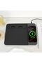3-in-1 Wireless Charging Mouse Pad with Mobile Stand – Fast Qi Charging Station, Non-Slip Desk Mat (Black) - 3