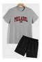 Unisex Oversize Shorts Set Short Sleeve T-Shirt Comfortable Fit Summer Casual Sports