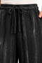 Women's Wrinkled Textured Wide-Leg Elastic Waist Lace-Up Comfortable Casual Trousers - 2