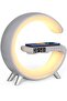 Wireless Charger Atmosphere Lamp, RGB Color Changing Mood Light with Time Display, 256 Modes