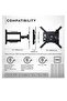 TV Wall Mount for 24-60 Inch Screens, VESA 100x100-400x400mm, Tilts Swivels & Extends (HDTV-E) - 7