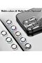 Bling Diamond Camera Lens Protector for iPhone 16/16 Plus – Black Tempered Glass Cover with Metal Alignment Rings and Glitter Finish - 2