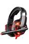 Gaming Headphone K1B Wired Gaming Headset With Stereo Surround Sound ,Led Light(Black/Red),Over Ear - 7
