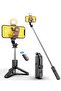 Q02s 1045mm LED Rod Light Selfie Stick with Bluetooth Remote & Tripod – Portable Black Design for Enhanced Lighting and Stability - 2