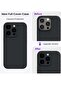 Compatible with iPhone 15 Pro Max Case Shockproof with 2pcs Screen Protectors, Waterproof Liquid Silicone Rubber Full Cover Protective Case for iPhone 15 Pro Max 6.7 inch-Black - 3