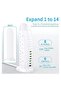 8 Way Stylish Power Extension Cord, 6 USB Fast Charging Ports, Burj Al Arab Power Socket, 2 Meters Cable - 4