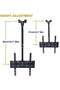 Ceiling TV Mount Adjustable Bracket Fits Most Plasma Flat Screen Display LED LCD OLED TVs 26 to 55 inch, Mounting Holes 400x400mm - 4