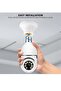 4Pack HD 1080P Wireless Light-Bulb Security Camera, Work with 2.4ghz&5ghz WiFi, Motion Auto Tracking, 2 Way Audio, Spotlight Night Vision, E27 Screw-in CCTV Camera (4pcs) - 4