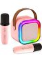Mini Karaoke Machine for Kids Adults, Portable Bluetooth Speaker with 2 Wireless Microphones