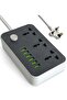 Power Strips Extension Cord 3 Outlets, Power Socket with 6 USB Ports Universal Charging Socket with 2M Bold Extension Cord