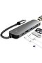 6-in-1 USB C Hub with USB 3.0, 4K HDMI, USB C PD, SD/TF Card Reader