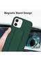 iPhone 16 Plus Green Magnetic Car Mount Case – Premium Silicone with Multi-Stand Kickstand & Hand Strap - 4