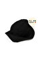 Flat Hat |   Black Gabardine Bucket Fisherman Hat - Minimalist, Without Logo and Text - 2