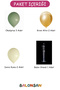 Chrome Gold Eucalyptus Sea Sand 7 Balloons 7-Piece Balloon Stand - 2