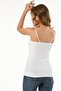 6 Pieces of Cotton Thin Straps Derby Woven Guipure Detailed Women's Undershirt 100% Cotton - 4