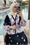 Women's Luxurious Floral Patterned Layered Hijab Dress – Elegant and Spacious Summer Style (Unlined) - 3