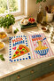Pizza Amore and Send Noods Written Italian Cuisine Patterned Modern Stylish 2-Piece Kitchen Towel Set 35X55 - 6