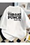Unisex Throat Punch Printed Oversize Crew Neck T-Shirt - 2