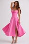 Double Atlas Fabric Stylish Midi Dress - 2