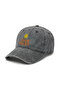 ''Club Soleil'' Embroidered Washed Hat /''Sun Club'' Embroidered Washed Baseball Cap - 2