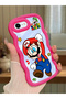 iPhone 8 Compatible Case Camera Protector Red Silicone Couple Phone Case Mario Pattern
