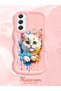Samsung Galaxy A34 5g Compatible Case Camera Protector Pink Silicone Couple Phone Case Cat Pattern - 2