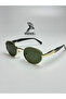 Pery Haki̇ Sunglasses Oval Gold Frame Khaki Organic Glass 50 Ekartman
