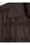 Ozmarka New Season Brown Square Embroidered Women's Shirt - 6