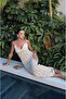Ecru Mussel Pearl Detailed Strap Dress - 2