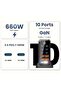 660W GaN III USB C Fast Charger 10 Port Charging Station Dual 140W PD PPS 6 USB C 4 USB A Multi Device Power Hub for MacBook iPhone Samsung Laptop Tablet - 2