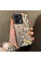Oppo Reno 14 5g Compatible Silicone Edge Hard Back Case Couple Phone Case with Floral Pattern - 3