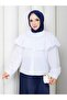 Women's Hijab Shirt with Cape Top Long Sleeves - 5