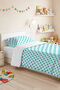 Heart Turquoise Young Room Single Pique Set - Minimal White 160X220 cm Quilted Bedspread - 5