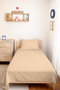 Cream Minimal Young Room Single Pique Set - Beige Quilted 160X220 cm Seasonal Bedspread - 2