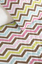 Geometric Zigzag Pink Young Room Single Pique Set-Pastel Blue Coffee 160X220 cm Bedspread - 3