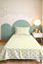 Yellow Heart Minimal Youth Room Single Pique Set-White Pastel 160X220Cm Quilted Bedspread - 6