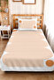 Orange Geometric Modern Young Room Single Pique Set-Minimal 160X220 cm Quilted Bedspread - 5