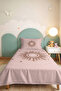 Güneş Geometrik Pudra Young Room Single Pique Set-Bohemian Mink 160X220Cm Quilted Bedspread - 6