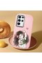 Samsung Galaxy S22 Ultra Compatible Case Camera Protector Pink Silicone Couple Phone Case Girl Patterned - 2