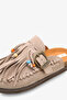Daole Women's Casual Slippers with Genuine Leather Accessories - Mink Suede - 5