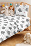 Gray Elephant Children's Room Single Decorative Pique Set - 160X220 cm Bedspread with Cute Design - 2
