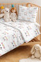 Cat White Girls' Pique Set - Cute Minimal Pink Gold Baby Room Bedspread - 160X220 cm - 2