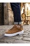 Ba0245 Tan Suede Smart Rubber Lacing High Sole Casual Men's Shoes - 2