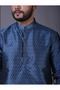 Mens Self Design Cotton Silk Kurta Set - 5