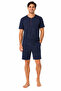 Özkan 1000-9-10-11 Men's 100% Cotton Single Jersey Front Placket Short Sleeve Shorts with Pockets Pajama Set