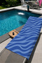 Blue Wave Stripe Patterned 70X150 Beach Towel - 4