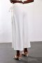 White Pleated Wide-Leg Pants 8359 - 4