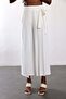 White Pleated Wide-Leg Pants 8359 - 5