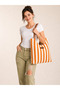Tote Rota Daily Fabric Bag Lined Inner Pocket Cotton Twisted Column Bag